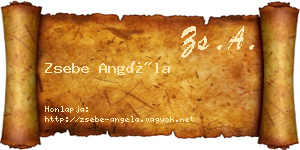 Zsebe Angéla névjegykártya